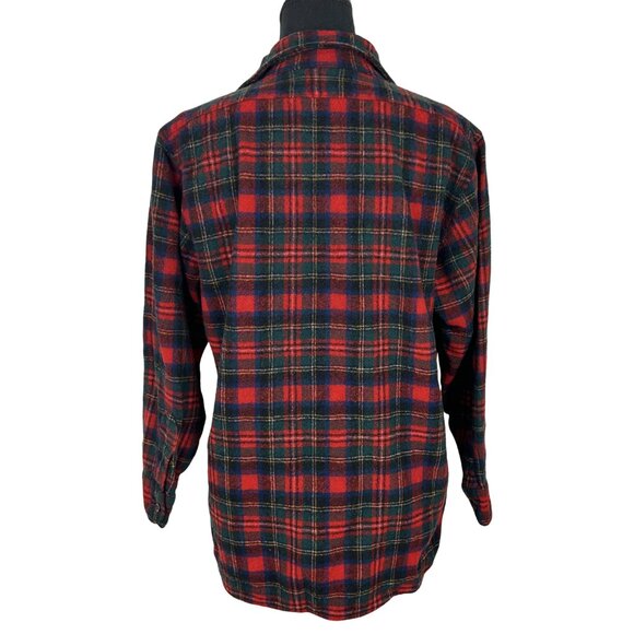 VINTAGE 60s Pendleton Wool Plaid Button-Down Shirt - Picture 5 of 8